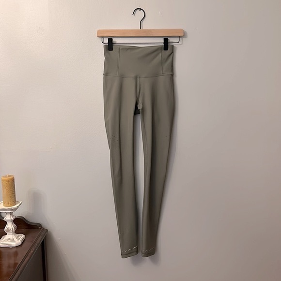 lululemon athletica Pants - Lululemon In Focus Run Tights Leggings Grey Sage 4